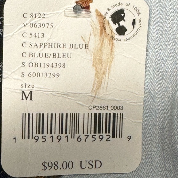 Free People We The Free Ziggy Denim Overall Womens: Sapphire Blue  NWOT - Picture 14 of 16